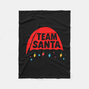 Team Santa Hat Christmas Squad Family Group Matchi Fleece Blanket