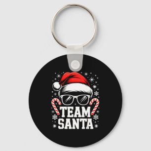 Team Santa Shirt Adult Kids Christmas Santa Squad Keychain