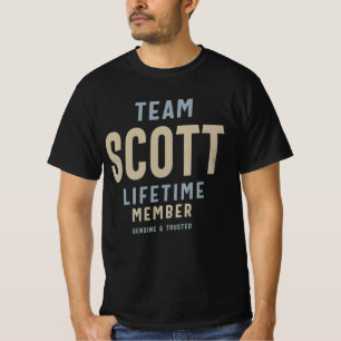 Team Scott Lifetime Member Personalized Name T-Shirt