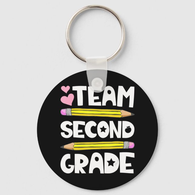 Team Second Grade Fun 2nd Back To School Teacher S Keychain (Front)