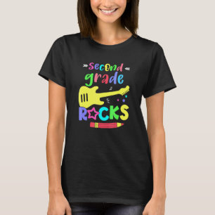 Team Second Grade Hello 2nd Grade Rocks Back To Sc T-Shirt