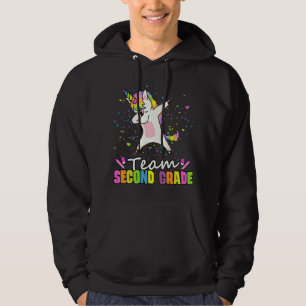 Team Second Grade Unicorn 2nd Grade Hoodie