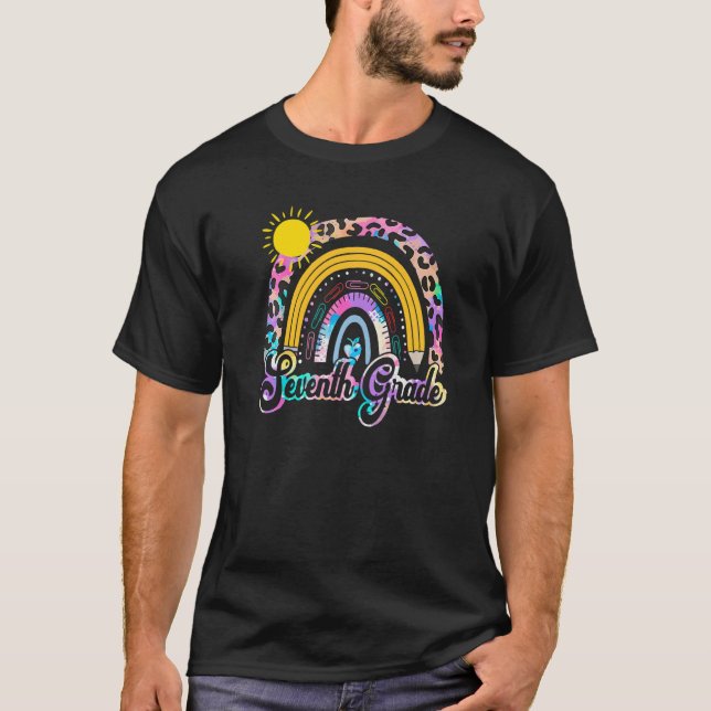 Team Seventh Grade Squad Back To School Rainbow Ki T-Shirt (Front)