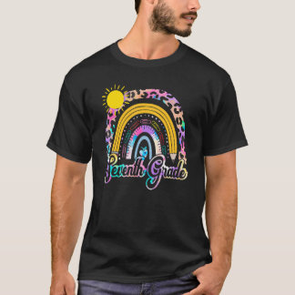 Team Seventh Grade Squad Back To School Rainbow Ki T-Shirt