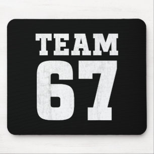 Team Six Seven 6 7 Meme Funny Aura 67 Tee For Boys Mouse Pad