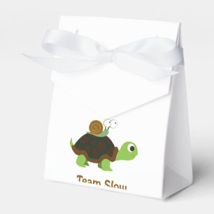 Team Slow Cute Cartoon Turtle and Snail Favor Box