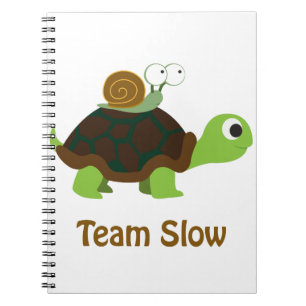Team Slow Cute Cartoon Turtle and Snail Notebook