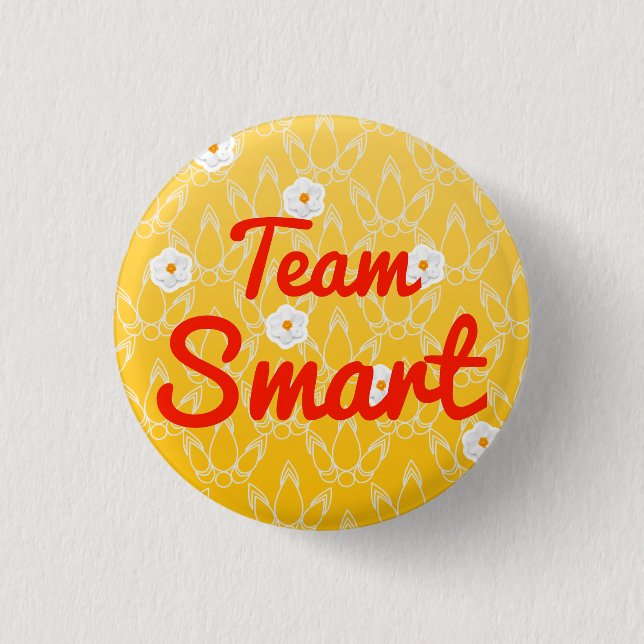 Team Smart 1 Inch Round Button (Front)