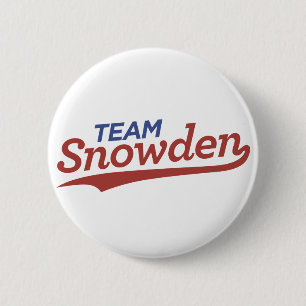Team Snowden Script 2 Inch Round Button