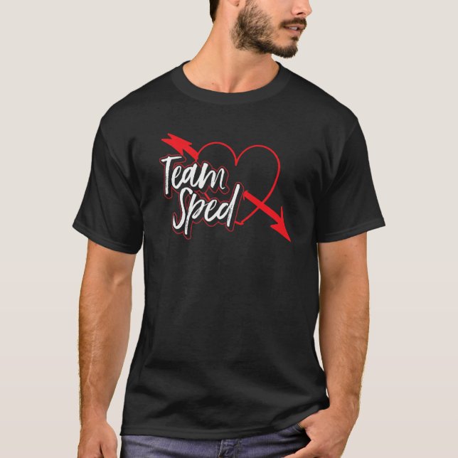 Team Sped Awareness Teacher Cute Special Education T-Shirt (Front)