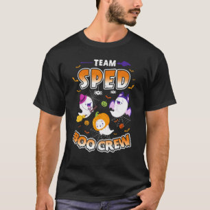 Team Sped Boo Crew Ghost Sped Teacher Halloween Ma T-Shirt