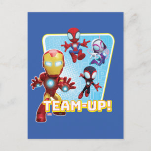 Team Spidey and Iron Man Team-Up! Postcard