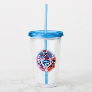 Team Spidey Glow Webs Glow Graphic Acrylic Tumbler