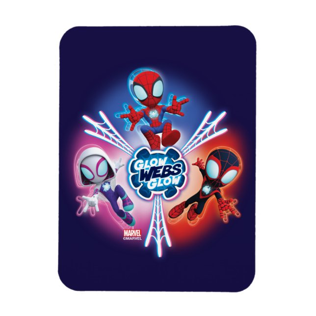 Team Spidey Glow Webs Glow Graphic Magnet (Vertical)