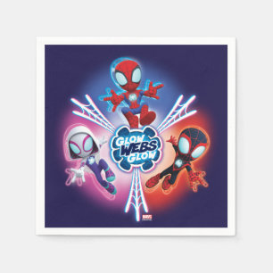 Team Spidey Glow Webs Glow Graphic Napkin