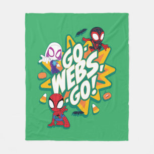 Team Spidey Halloween Go-Webs,-Go! Fleece Blanket