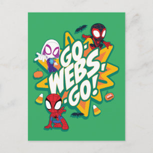 Team Spidey Halloween Go-Webs,-Go! Postcard
