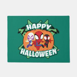 Team Spidey Happy Halloween Doormat