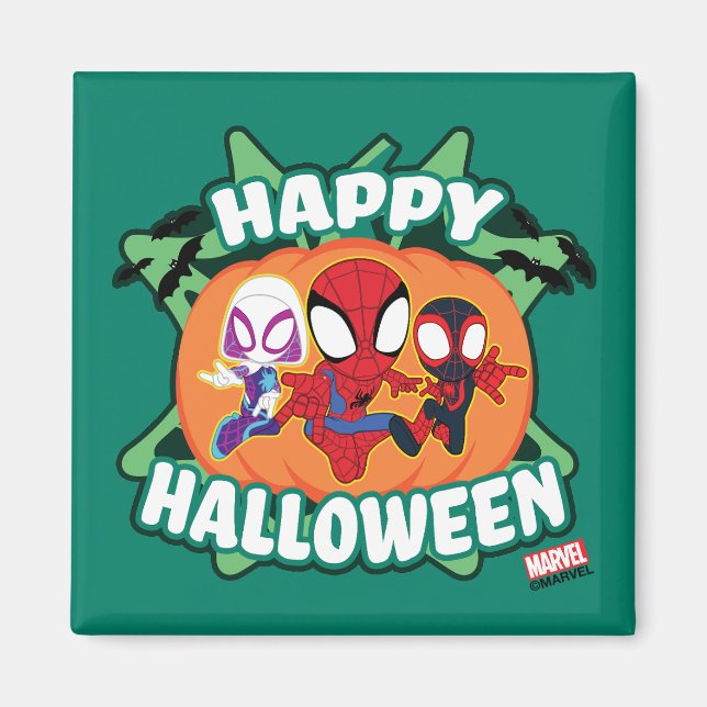 Team Spidey Happy Halloween Magnet (Front)
