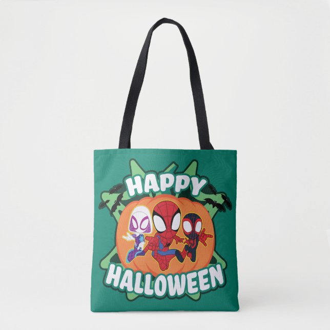 Team Spidey Happy Halloween Tote Bag (Front)