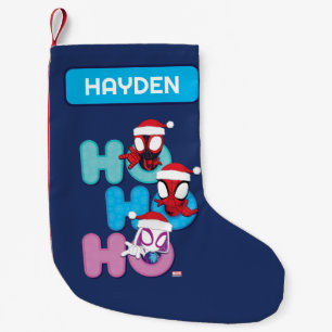 Team Spidey Ho Ho Ho Small Christmas Stocking