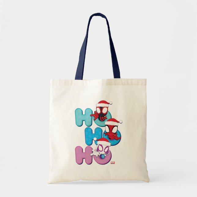 Team Spidey Ho Ho Ho Tote Bag (Front)