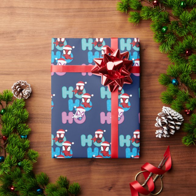 Team Spidey Ho Ho Ho Wrapping Paper (Holiday Gift)
