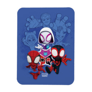Team Spidey Leap From Black Cat, Sandman, Electro Magnet