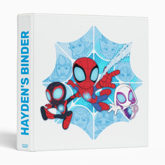 Team Spidey Over Web of Villains Binder (Front/Spine)