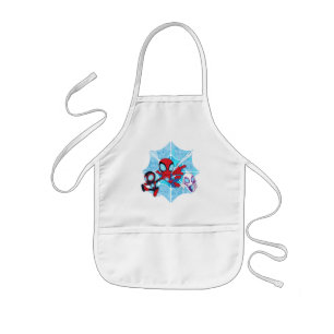 Team Spidey Over Web of Villains Kids Apron