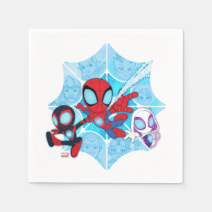 Team Spidey Over Web of Villains Napkin