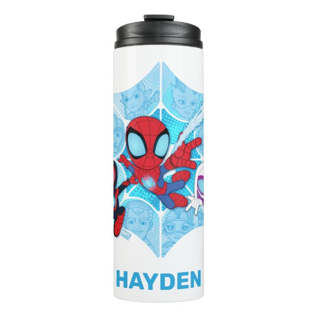 Team Spidey Over Web of Villains Thermal Tumbler (Front)