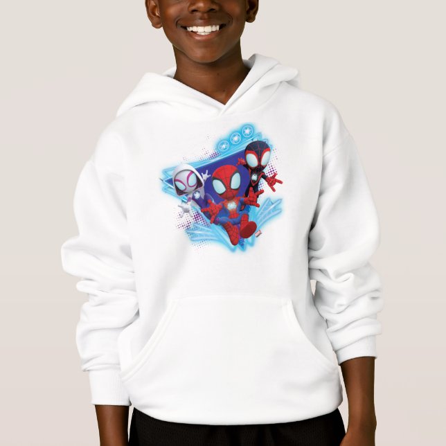 Team Spidey Triangle Glow Webs Glow Graphic (Front)