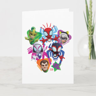 Team Spidey Vs. Electro, Sandman, & Black Cat Card