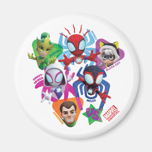 Team Spidey Vs. Electro, Sandman, & Black Cat Magnet