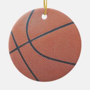 Team Spirit_Basketball texture_Hoops Lovers Ceramic Ornament