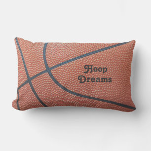 Team Spirit_Basketball texture look_Hoop Dreams Lumbar Pillow