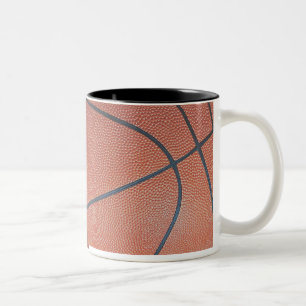 Team Spirit_Basketball texture look Two-Tone Coffee Mug