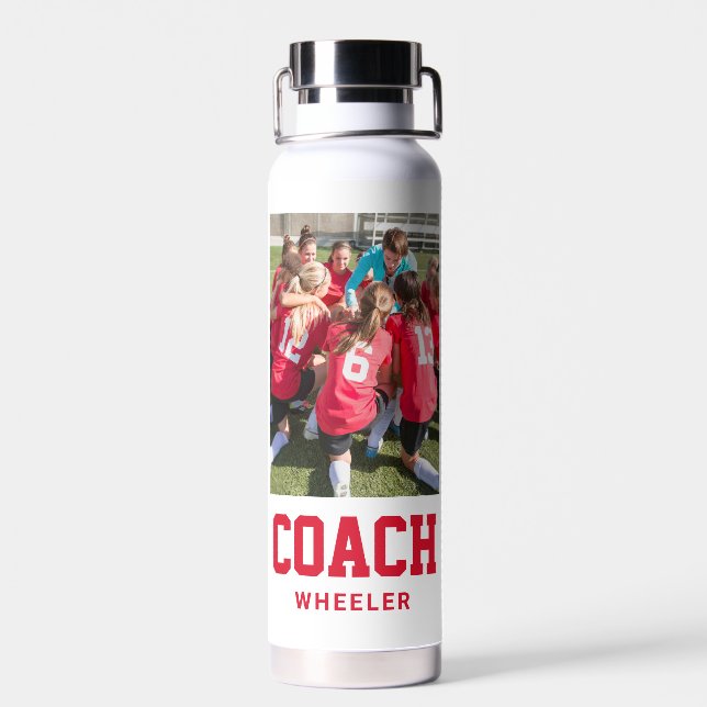 Team Spirit EDITABLE COLOR Water Bottle (Back)