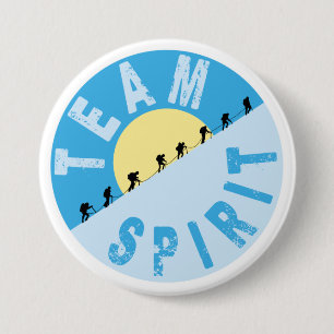 Team Spirit - Mountain Climbing 3 Inch Round Button