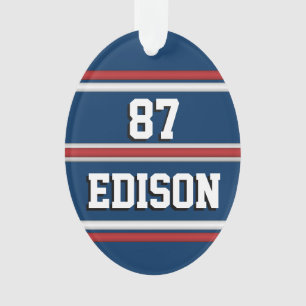 Team Spirit Red White and Blue Ornament