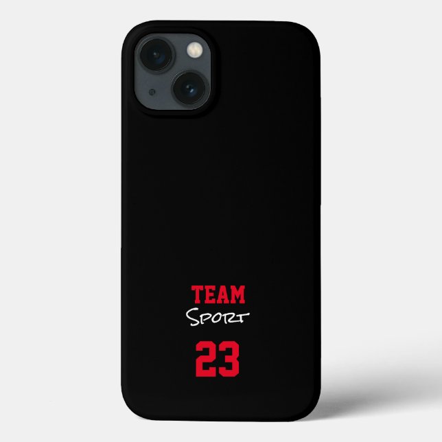 Team Sport Player Number School Colours Varsity Case-Mate iPhone Case (Back)
