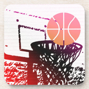 Team Sports Ball Basketball Net Coach Game Coaster