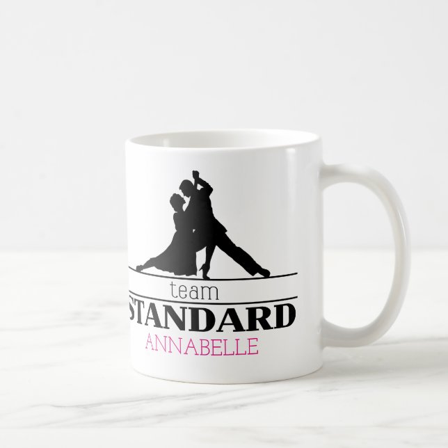Team Standard Personalized Ballroom Dance Coffee Mug (Right)