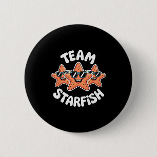 Team Starfish Cool Sungles Ocean Cartoon Crew Funn 2 Inch Round Button