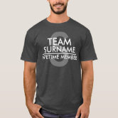 Zazzle Cool Custom Family Team Name Retro Sports Logo T-Shirt, Men's, Size: Adult L, Navy Blue