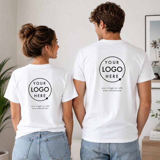 Team T-Shirts | Logo Upload Company Apparel (Minimalist company branded t-shirts for your team apparel employee uniforms or promotional swag.)