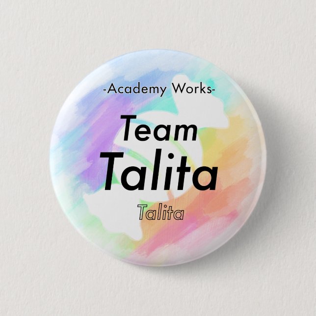 Team Talita - Academy Works Button (Front)
