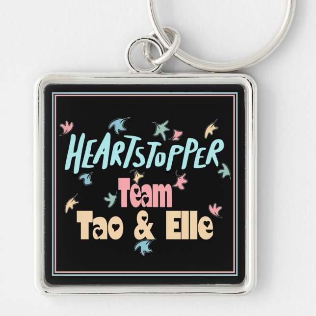 Team Tao And Elle Black Keychain (Front)