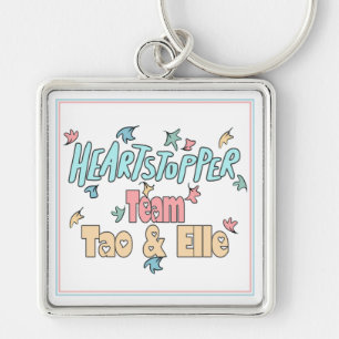 Team Tao And Elle White Keychain